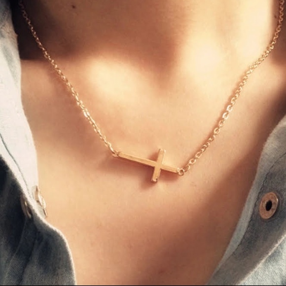 Jewelry - 5 for $25 Gold Toned Cross Necklace